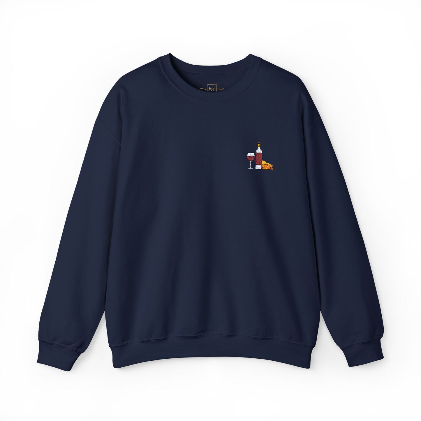 Cheese and Wine Embroidered Sweatshirt