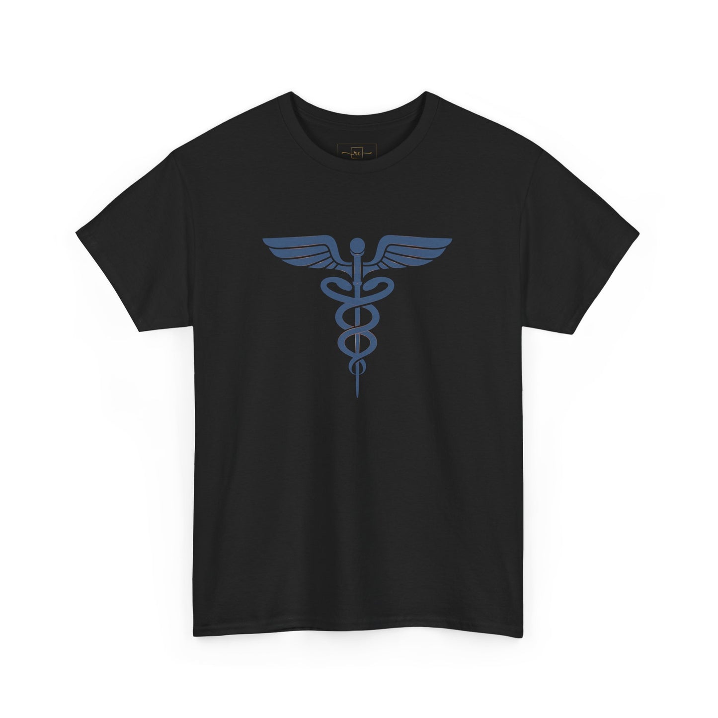 Caduceus Blue Symbol Heavy Cotton T-Shirt