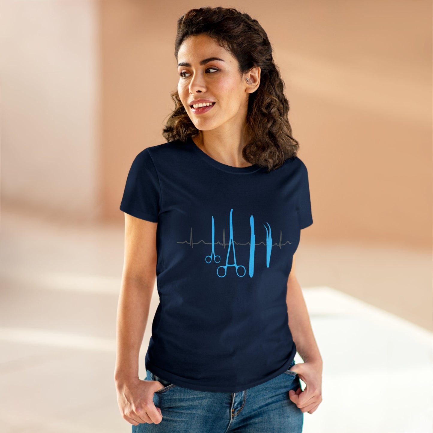 Surgical Tools Women's Mid-weight Cotton Tee - Medical Graphic