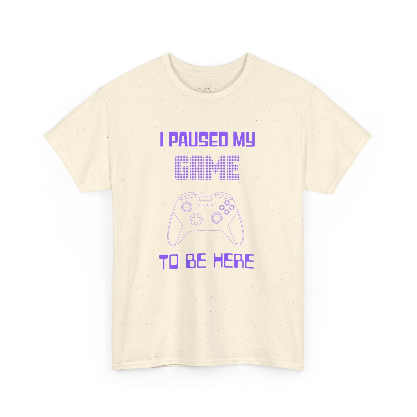 Gamer I Paused My Game Heavy Cotton T-Shirt - Humor Joke (Purple Controller)