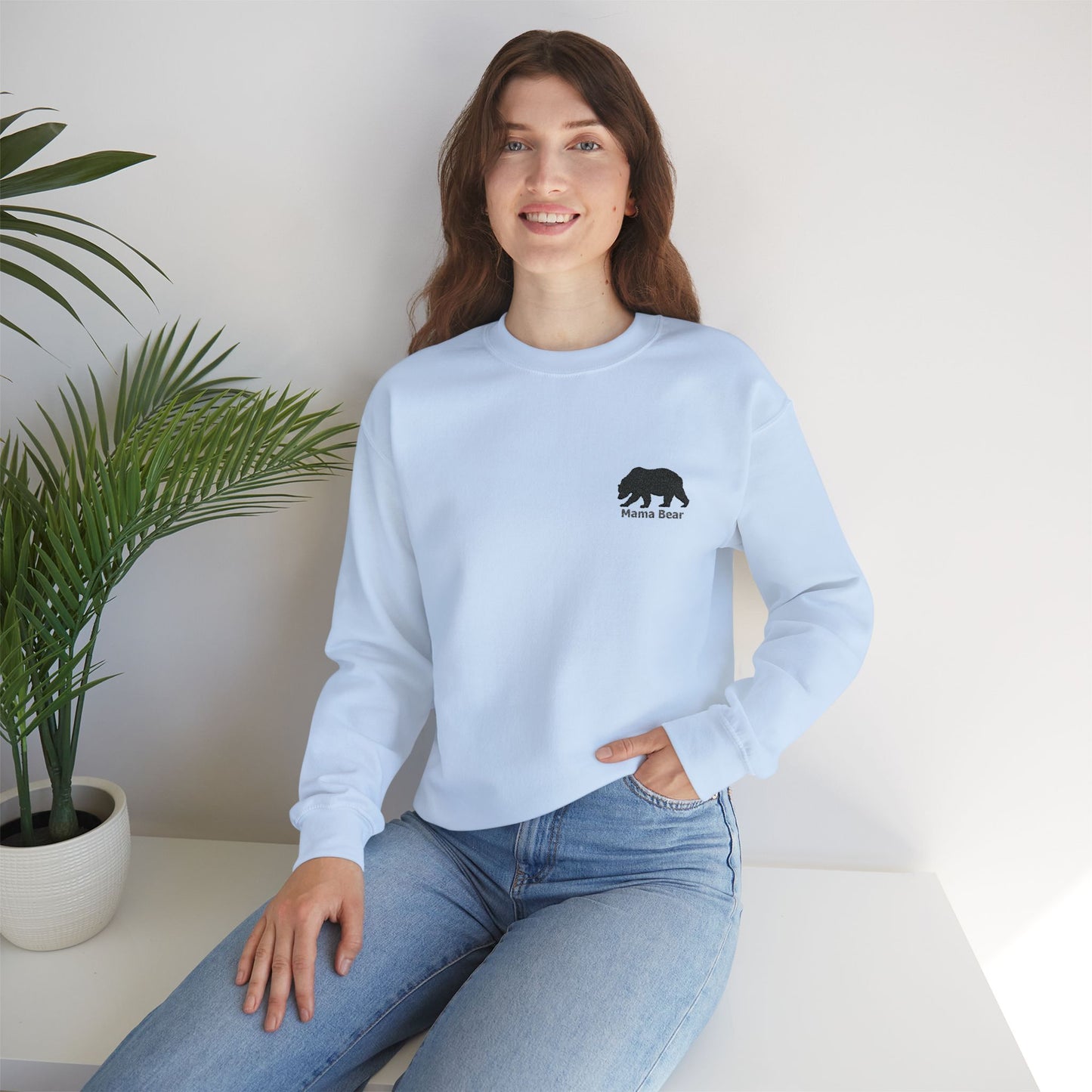 Mama Bear Embroidered Sweatshirt - Cozy, Stylish and Perfect for Moms