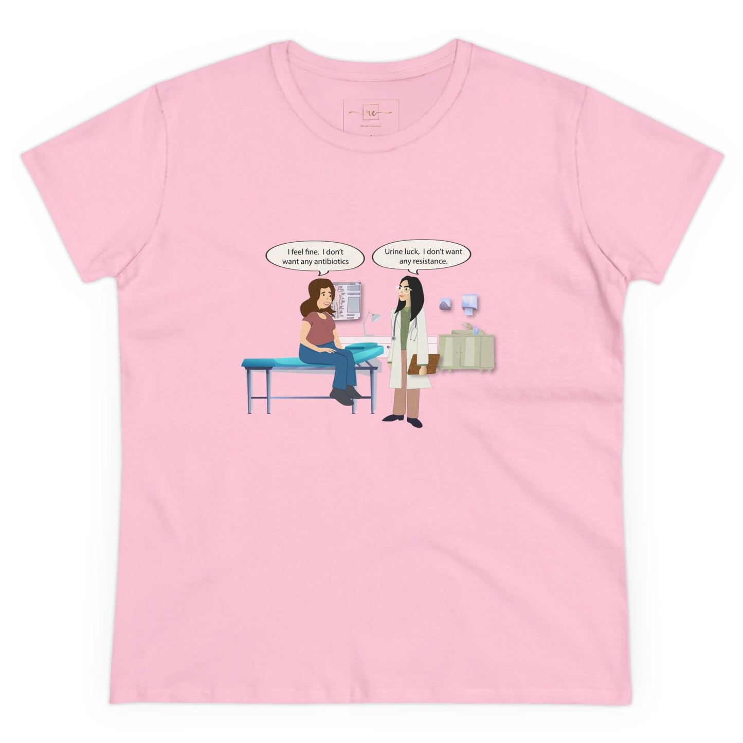 Urine Luck Women's Midweight Cotton Tee - Medical Humor