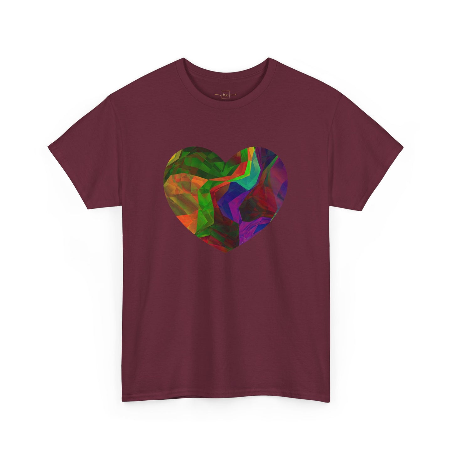 Colorful Heart Abstract Heavy Cotton T-Shirt