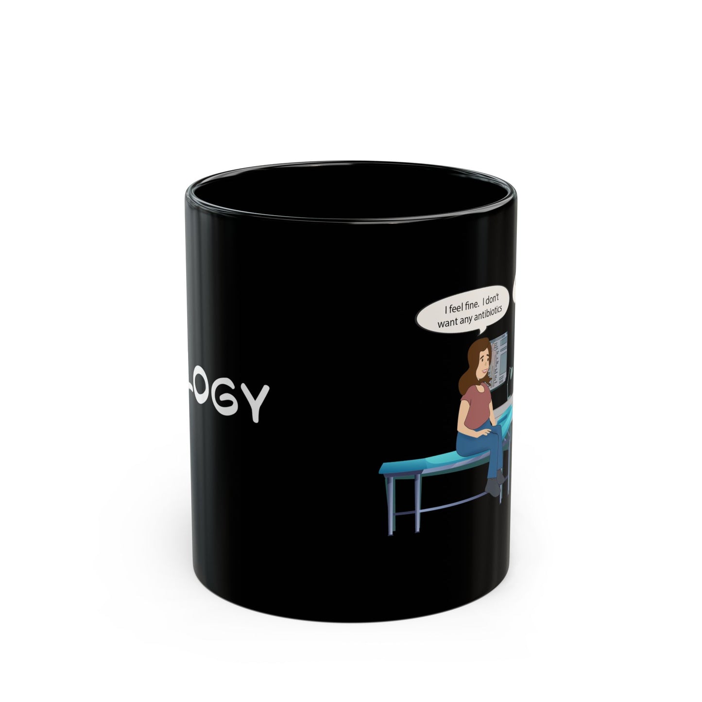 Urine Luck Black Ceramic Mug - Funny Urology Medical Humor for Doctors & Students (11oz, 15oz)