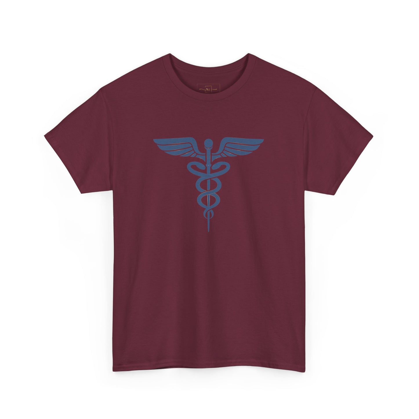 Caduceus Blue Symbol Heavy Cotton T-Shirt