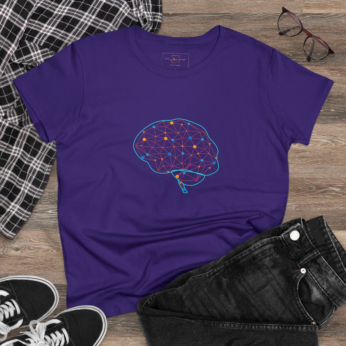 Colorful Brain Women's Mid-weight Cotton Tee - Medical