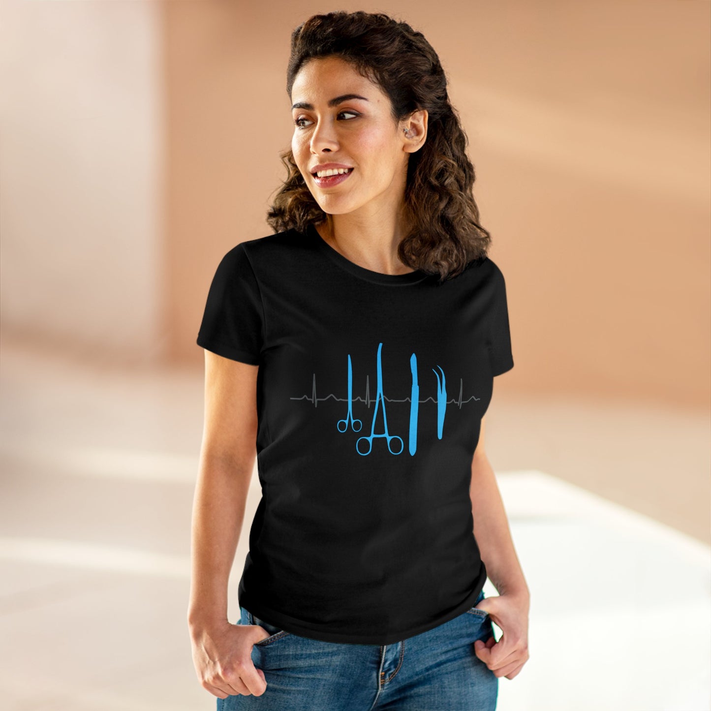 Surgical Tools Women's Mid-weight Cotton Tee - Medical Graphic