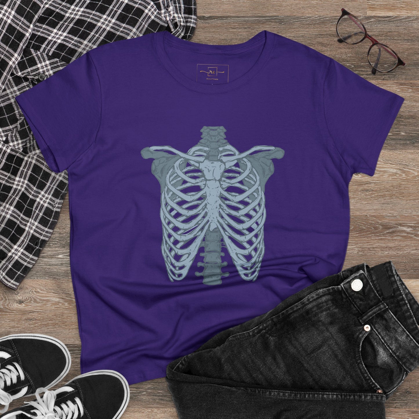 Anatomical Radiology Chest Women's Mid-weight Cotton Tee - Medical