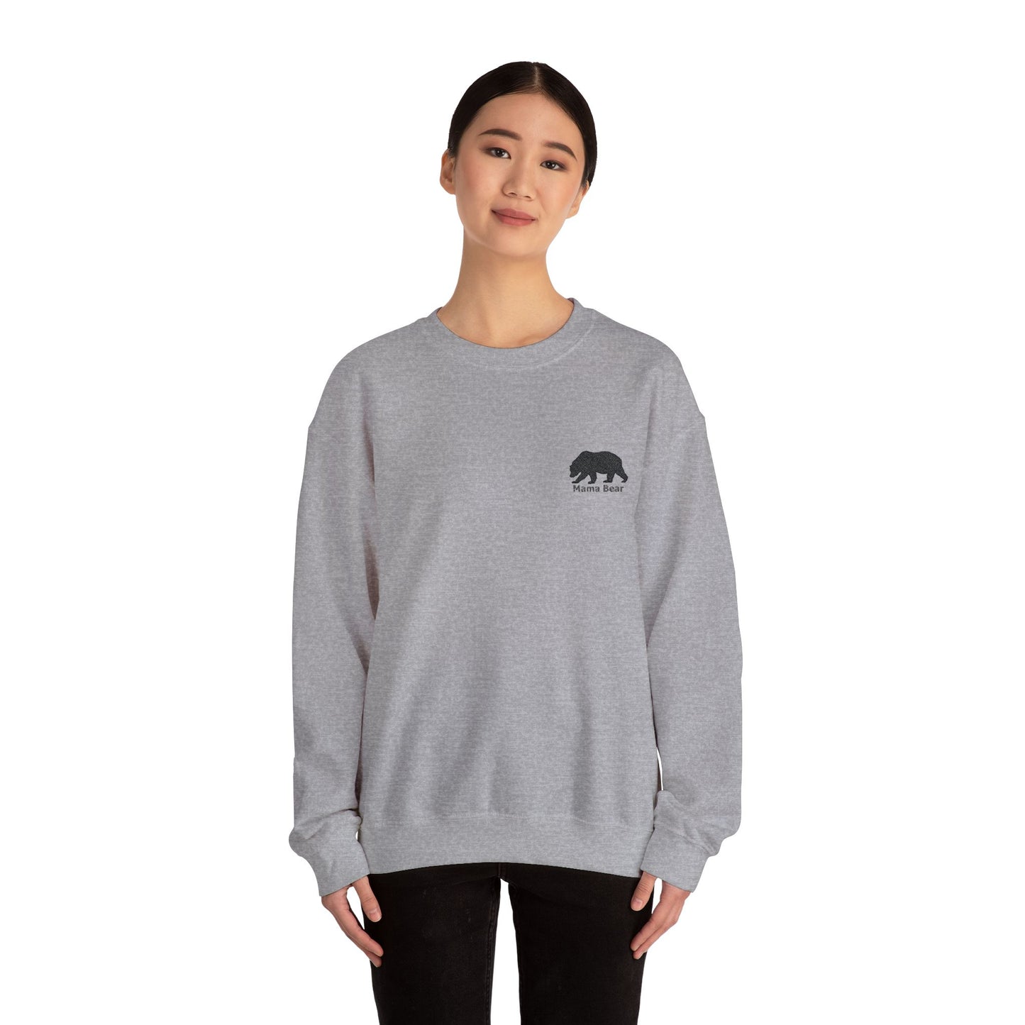 Mama Bear Embroidered Sweatshirt - Cozy, Stylish and Perfect for Moms