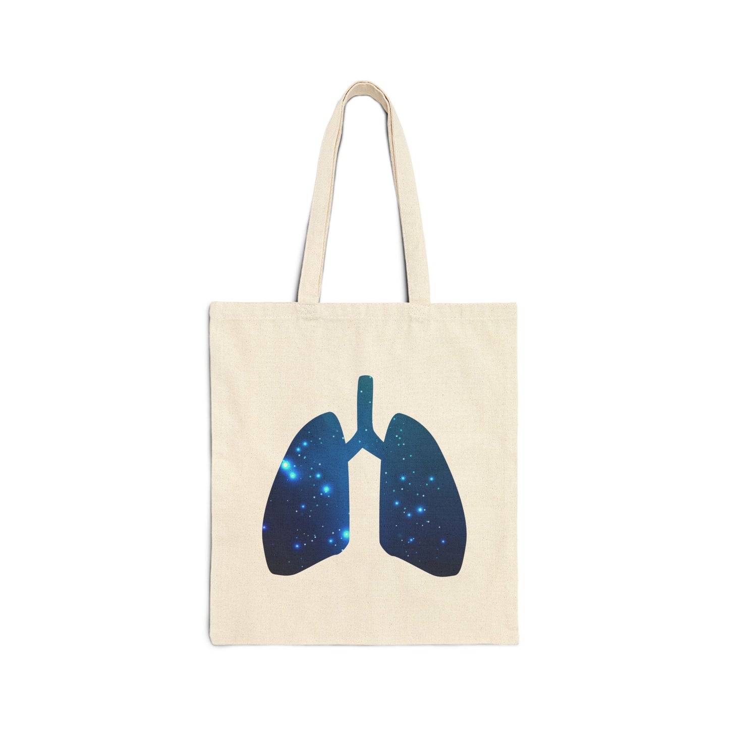 Spacey Lung Cotton Canvas Tote - Medical Abstract Art
