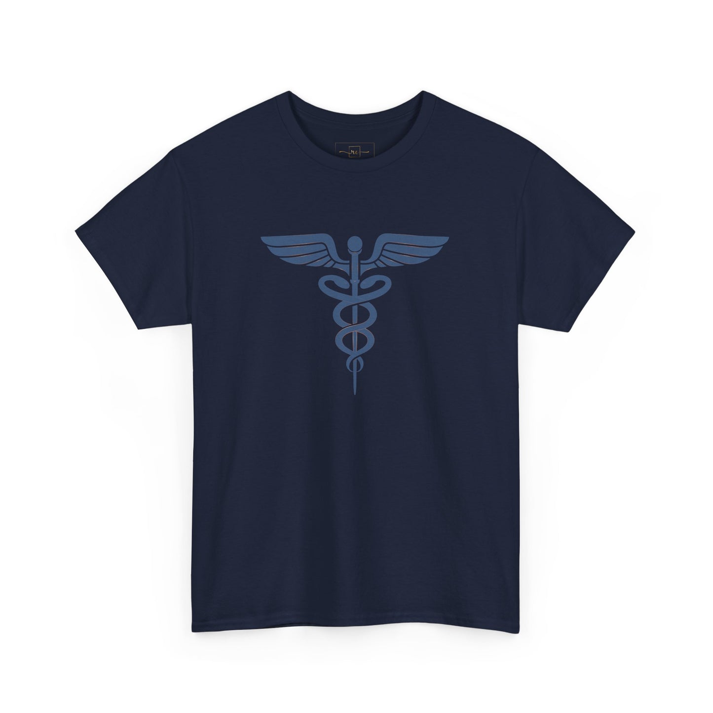 Caduceus Blue Symbol Heavy Cotton T-Shirt