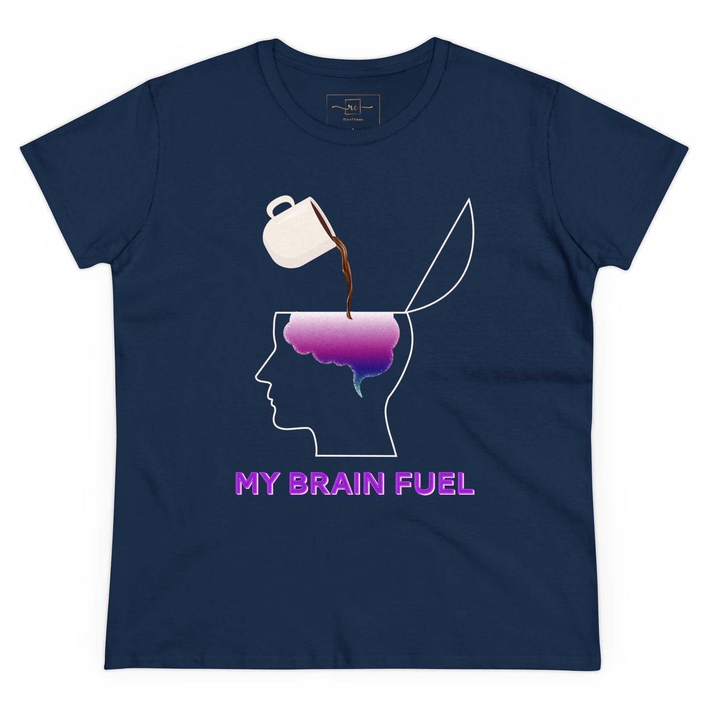 Wellness Coffee Brain Fuel Mental Health Women's Mid-weight Cotton Tee