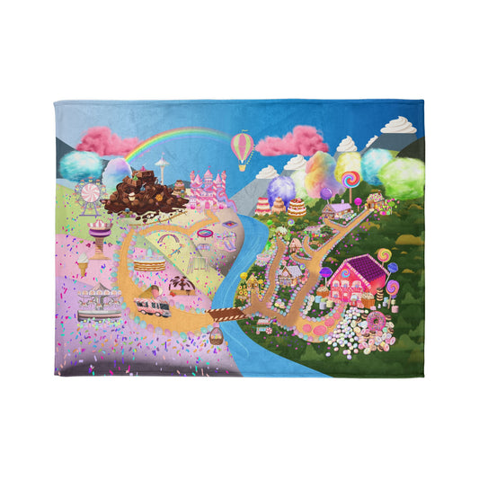 Whimsical Dreamland Soft Polyester Blanket - Cozy Colorful Fantasy Throw