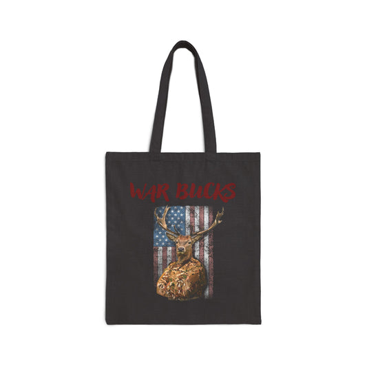 War Bucks Band Cotton Canvas Tote - Rock Music Graphic