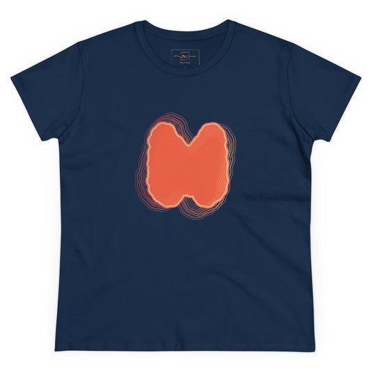 Abstract Thyroid Women's Midweight Cotton Tee - Endocrinology Medical Art