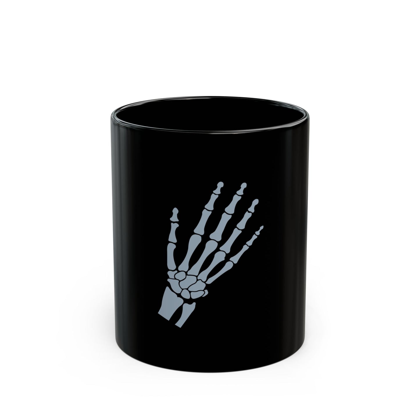Human Hand Bones Black Mug (11oz, 15oz) - Medical