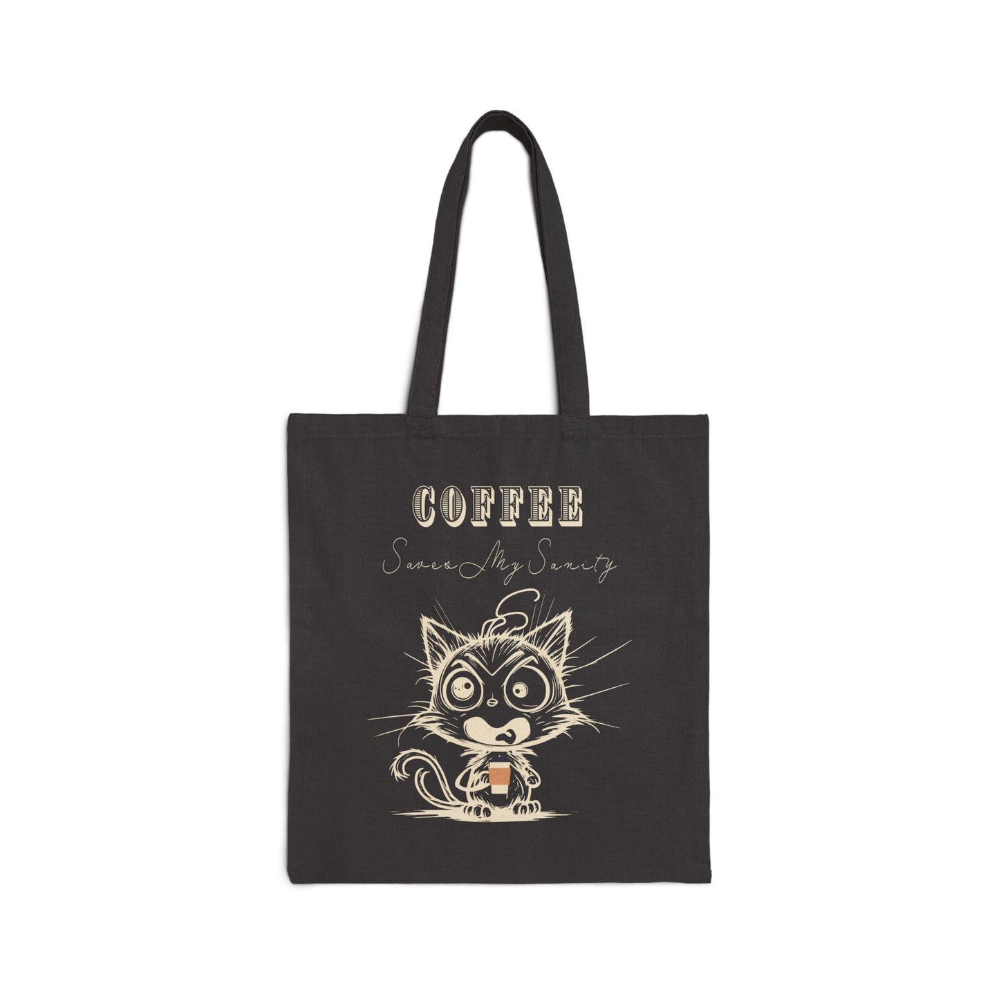 Wellness Coffee Sanity Mental Health Cotton Canvas Tote