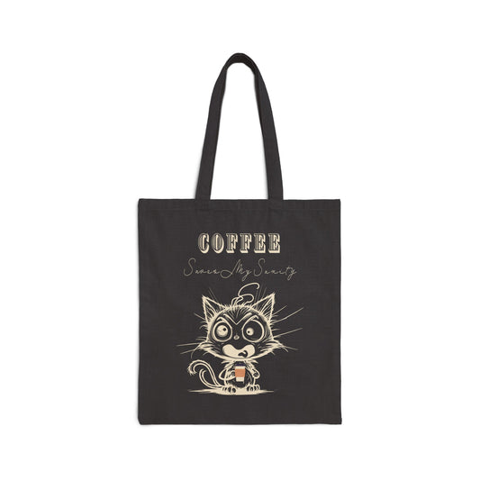 Wellness Coffee Sanity Mental Health Cotton Canvas Tote