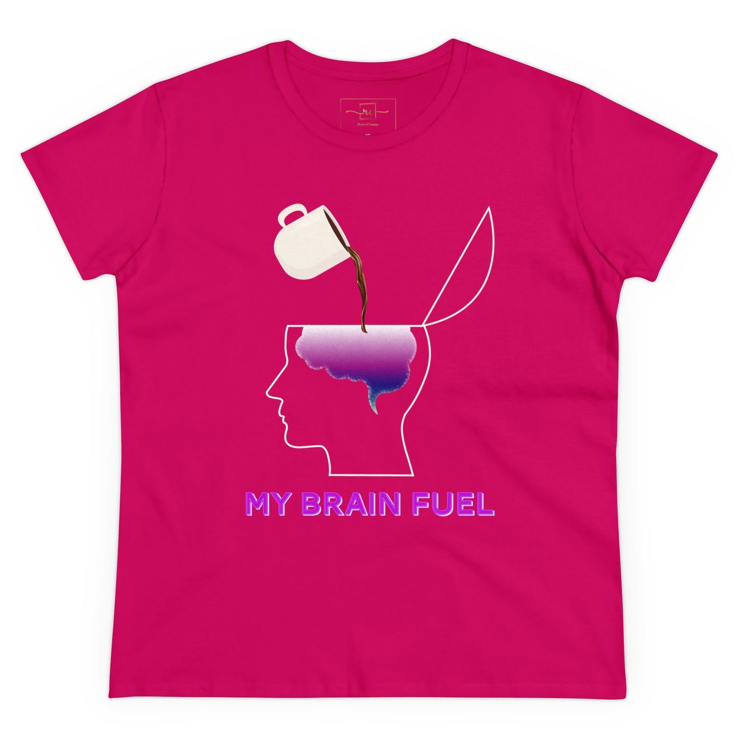 Wellness Coffee Brain Fuel Mental Health Women's Mid-weight Cotton Tee