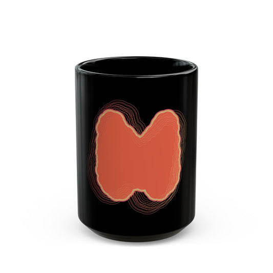 Abstract Thyroid Black Mug (11oz, 15oz) - Healthcare Graphic