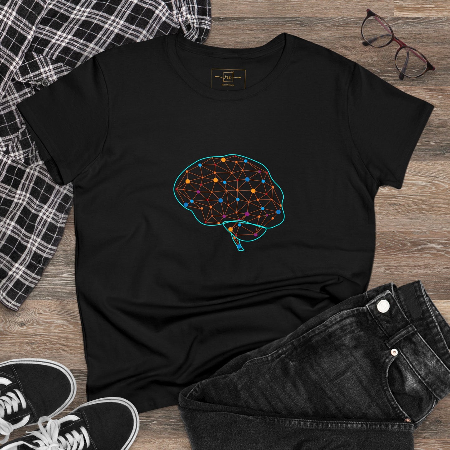 Colorful Brain Women's Mid-weight Cotton Tee - Medical