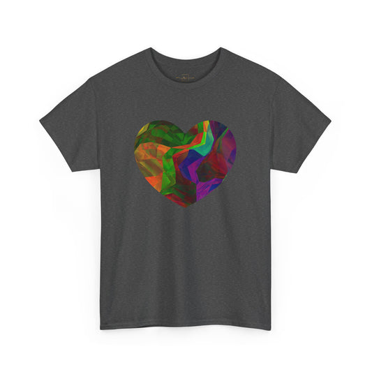 Colorful Heart Abstract Heavy Cotton T-Shirt