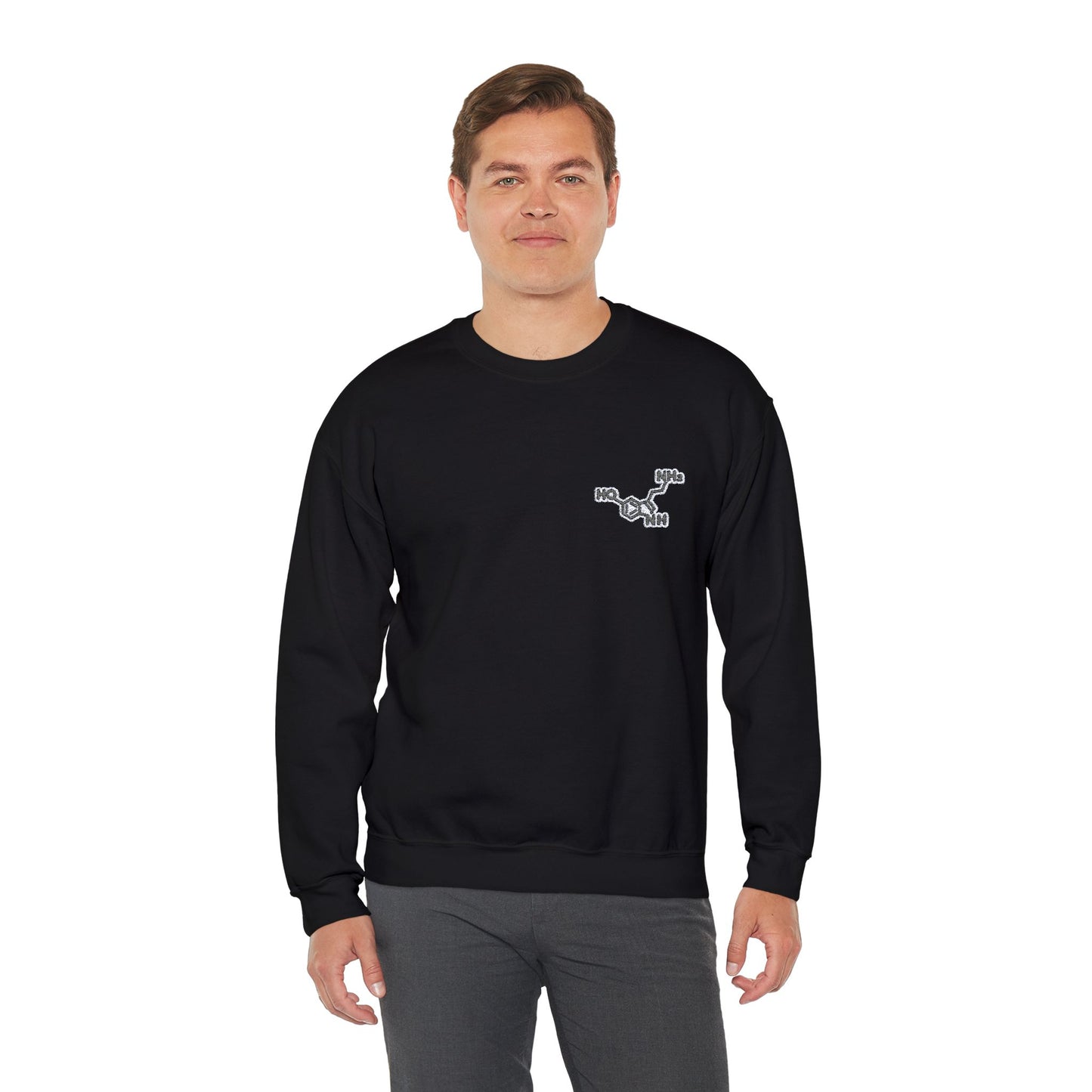 Serotonin Symbol Embroidered Sweatshirt - Unisex