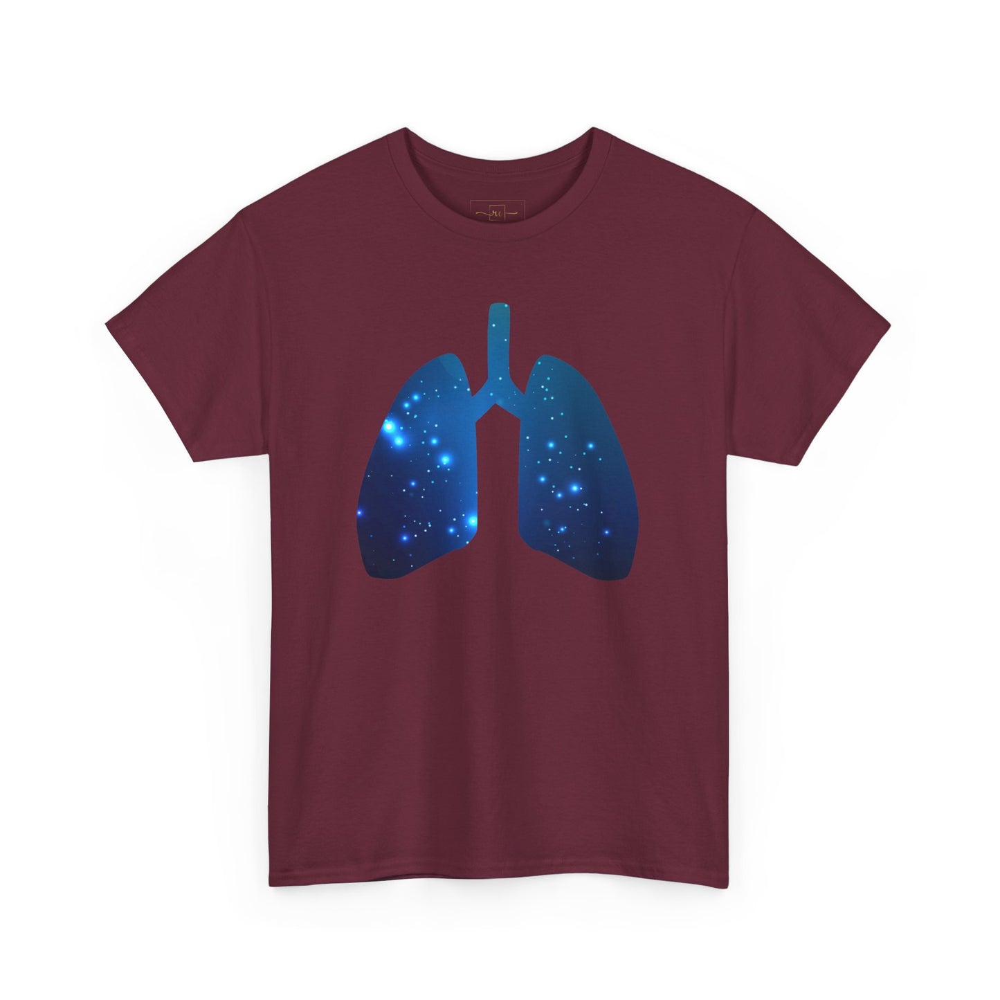 Spacey Lung Heavy Cotton T-Shirt - Medical Abstract Art