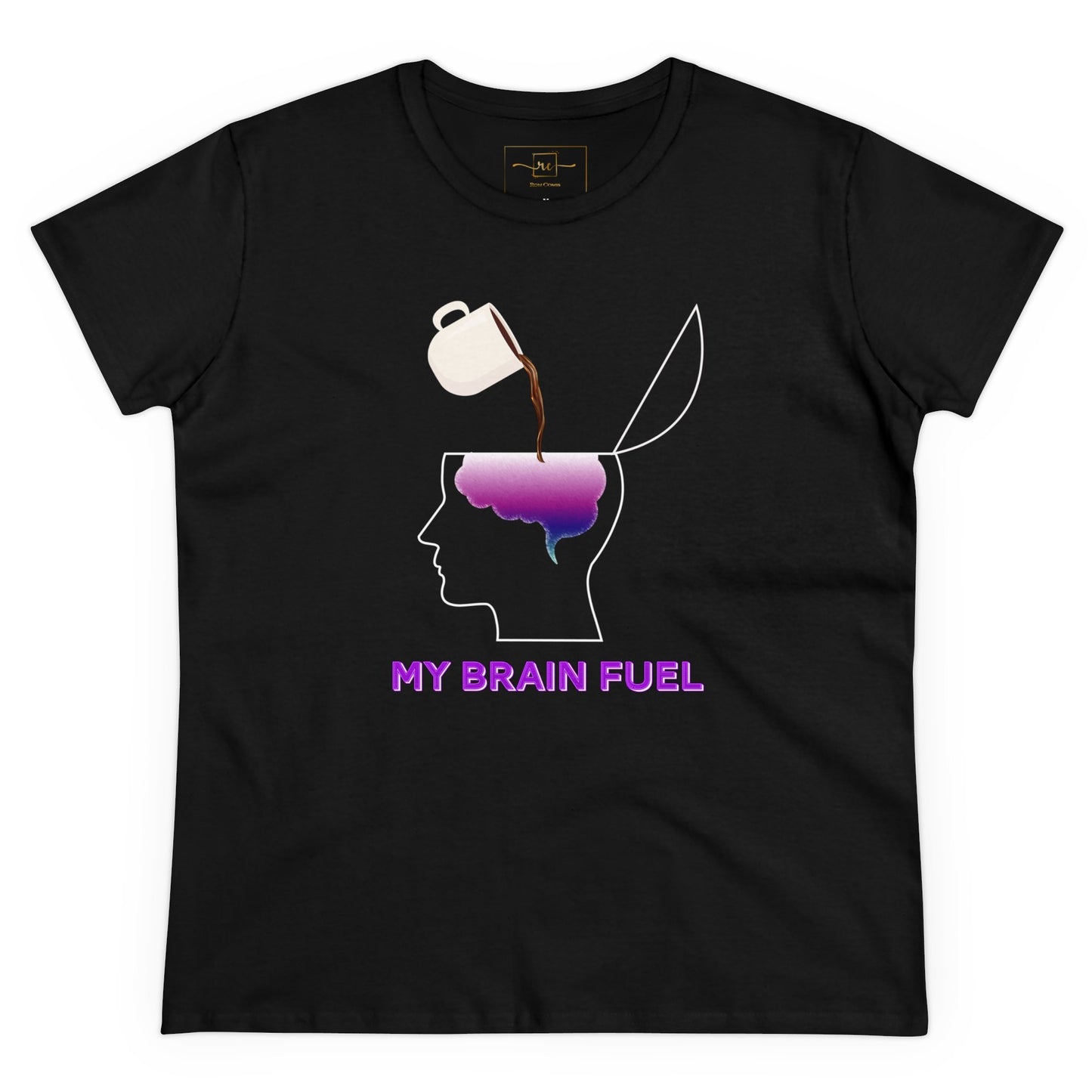 Wellness Coffee Brain Fuel Mental Health Women's Mid-weight Cotton Tee