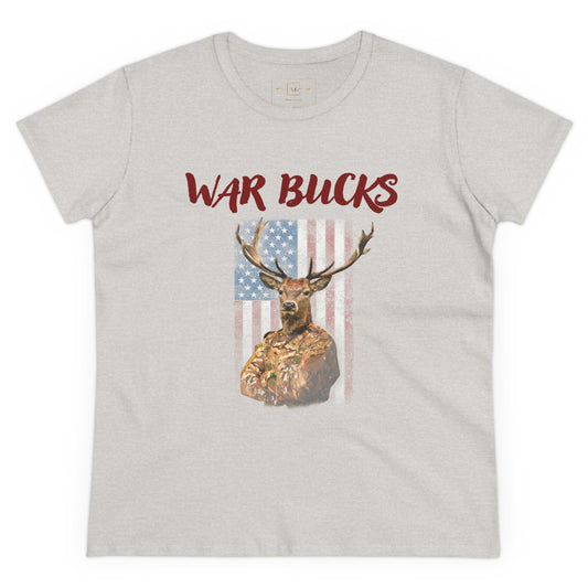War Bucks Band Women's Mid-weight Cotton Tee - Rock Music Graphic