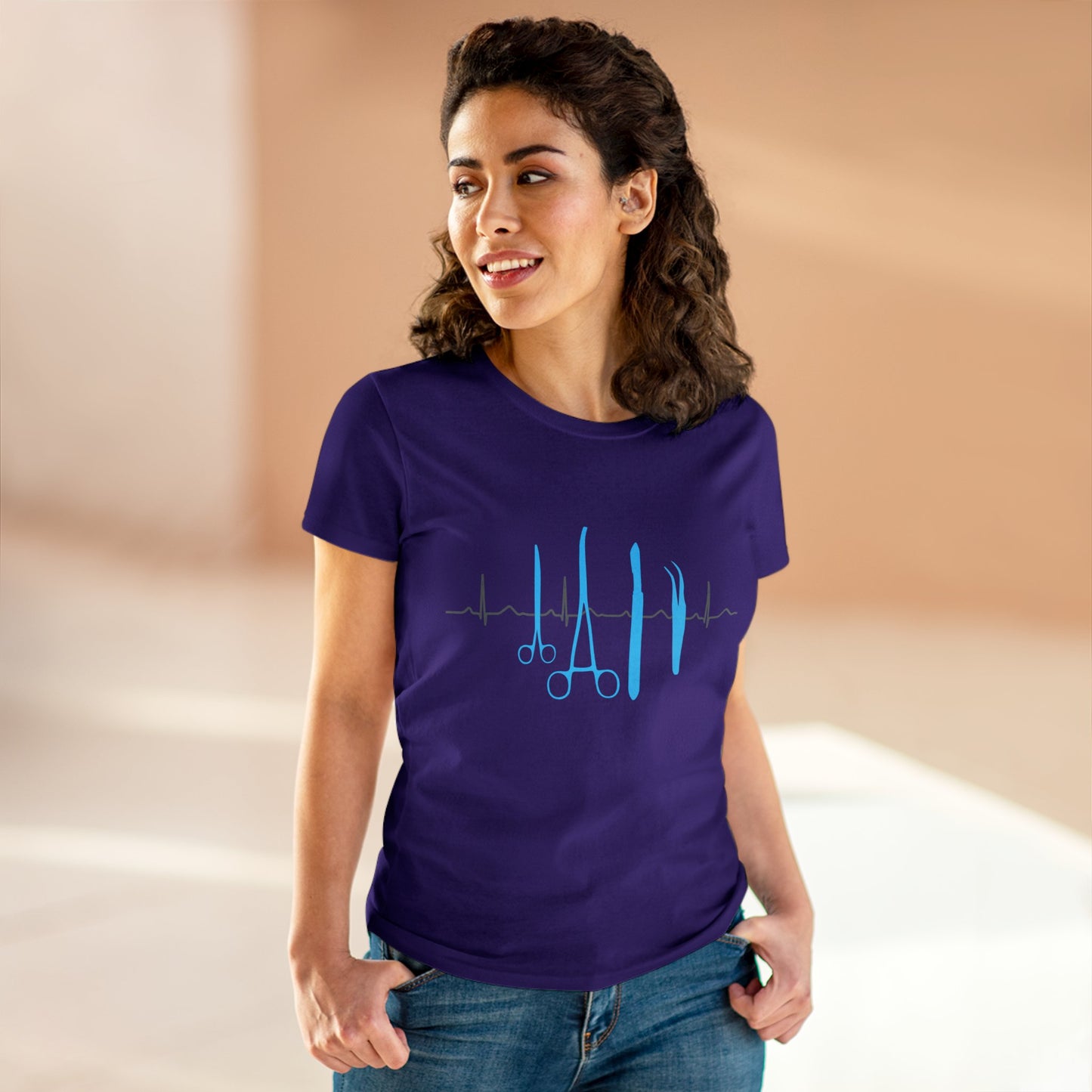 Surgical Tools Women's Mid-weight Cotton Tee - Medical Graphic