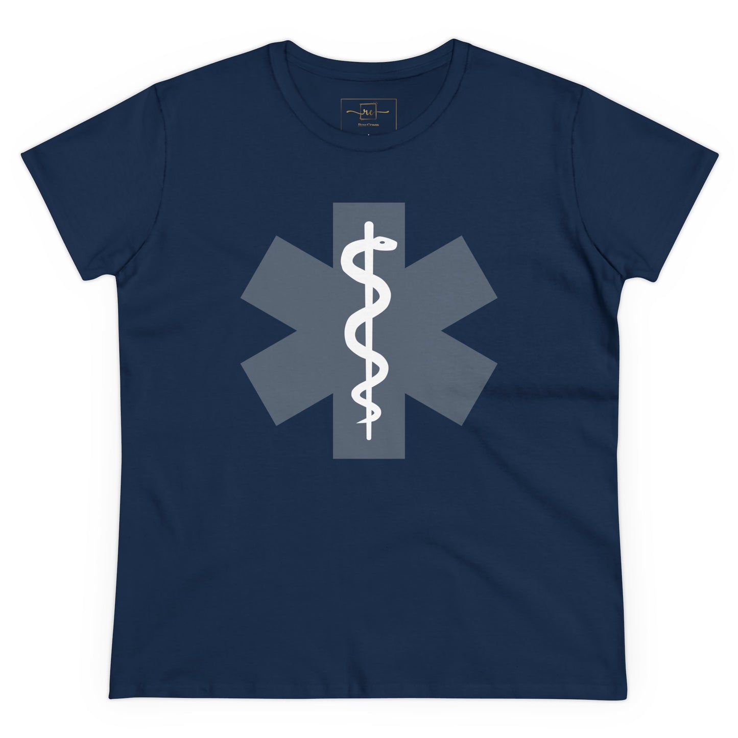 Emergency Medical Women's Midweight Cotton Tee -Gray Symbol