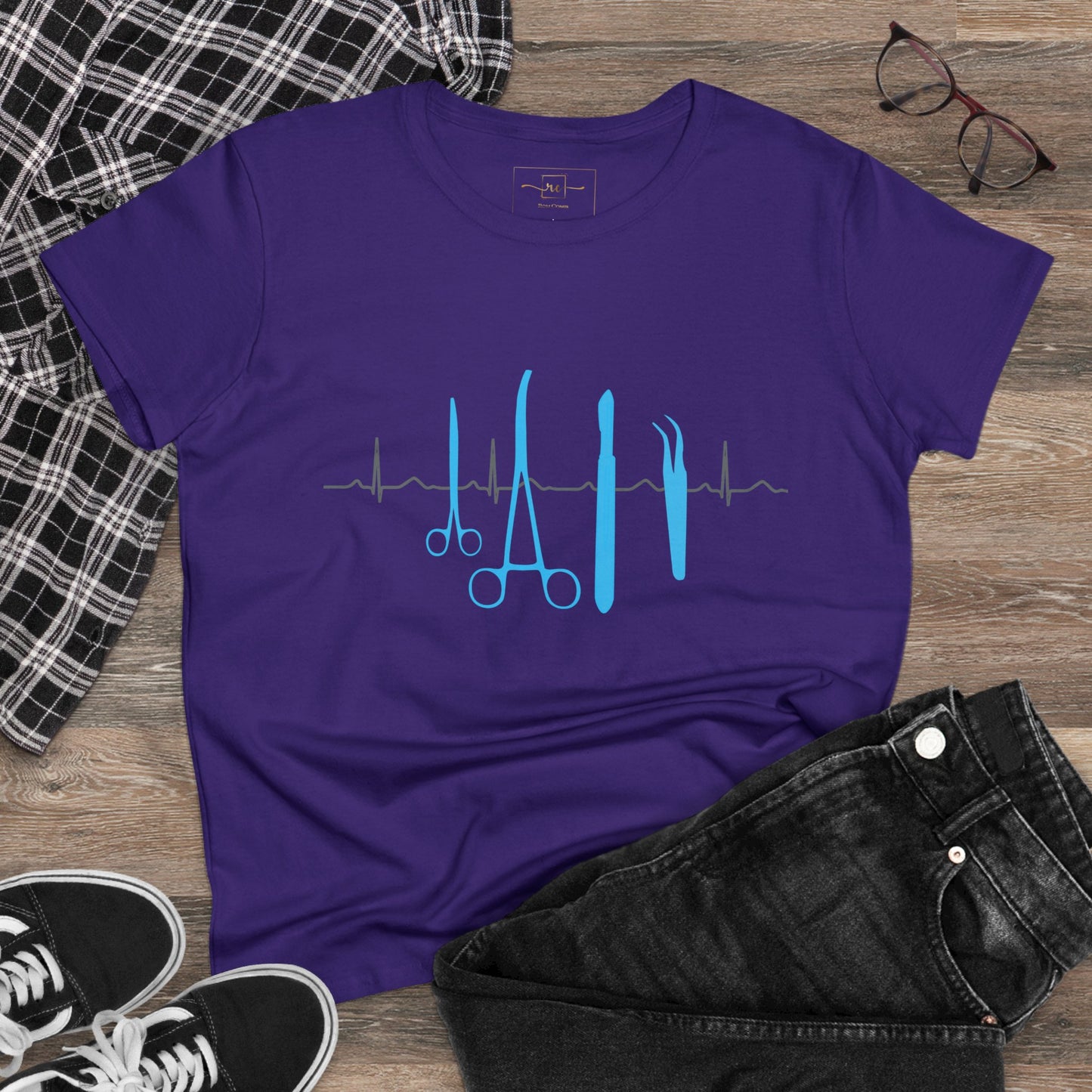 Surgical Tools Women's Mid-weight Cotton Tee - Medical Graphic